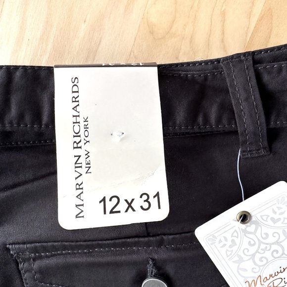 Wide Leg Pants, Black, MARVIN RICHARDS, Size 12 x 31 - Picture 6 of 7